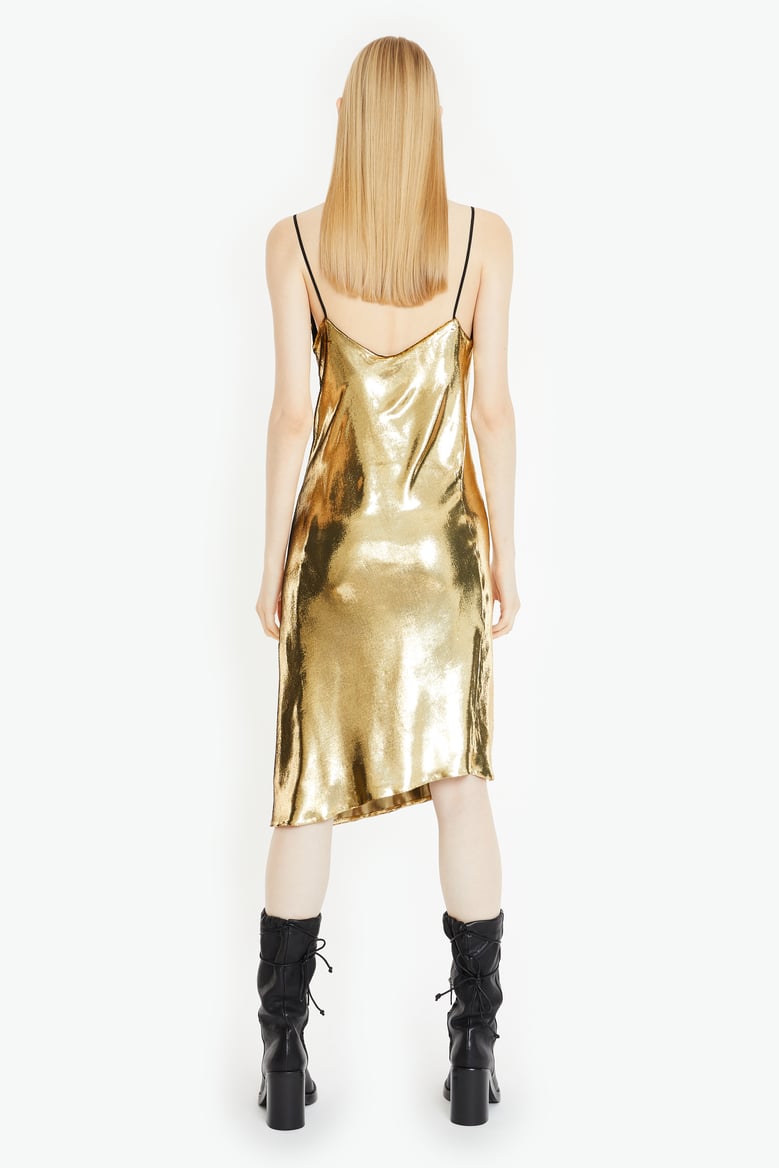 slim fit dress slacks Zara Metallic Leopard Print Puff Sleeve Mini Dress – Sunshine Thrift main image 1