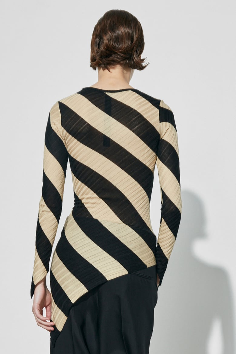 トップス PETAR PETROV asymmetry layered Knit 48 PETAR PETROV asymmetry layered Knit 48 【公式通販】