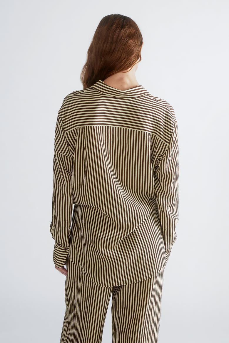 Chemisier Manches Longues Plissé Drapé Petar Petrov Taille L - Neuf Avec étiquette - Couleur Beige