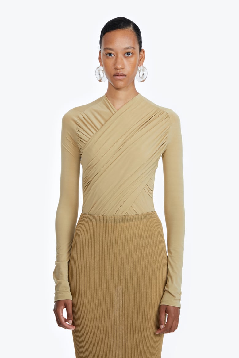 トップス PETAR PETROV asymmetry layered Knit 48 PETAR PETROV asymmetry layered Knit 48